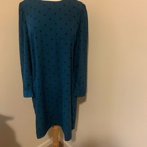 New teal polka dress